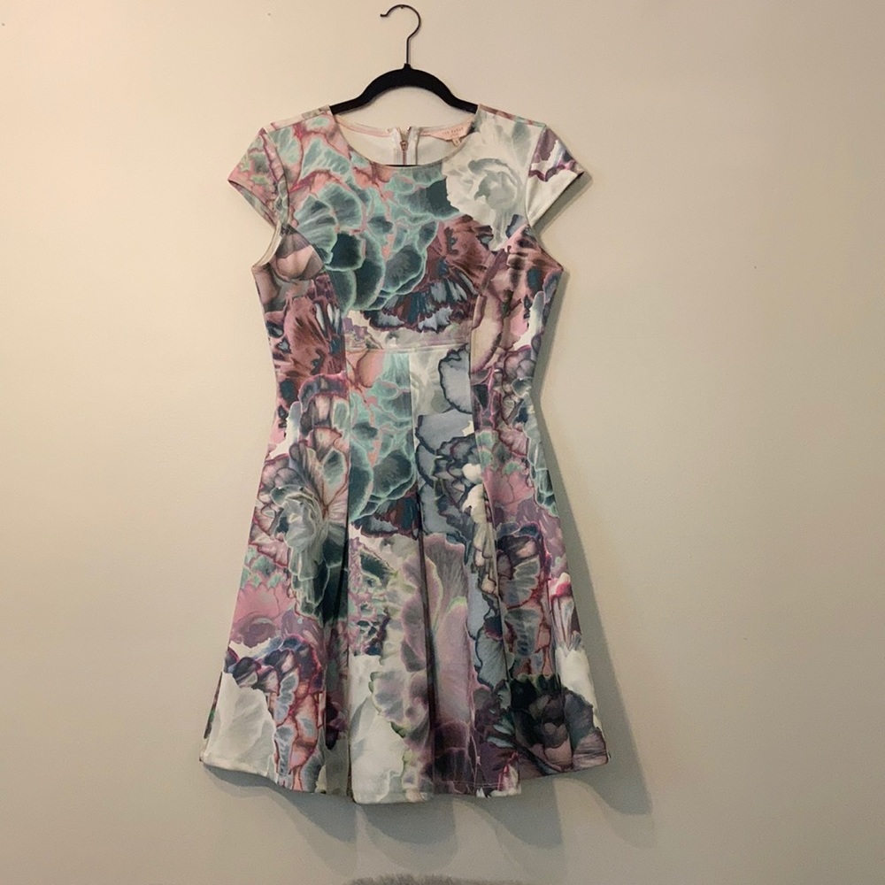 Ted Baker Watercolor Floral Skater Dress